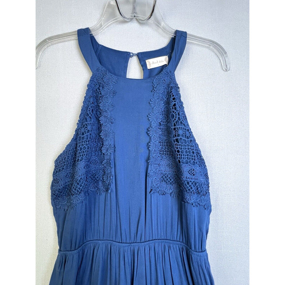 alter'd state Maxi Dress Women's Small Blue Prairie Coquette Boho Crochet Lace - Picture 2 of 12